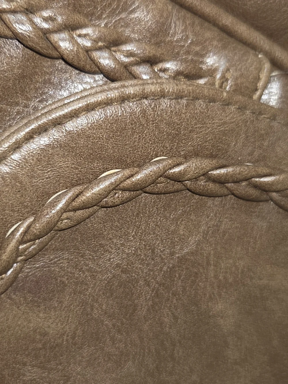 Brown Braided Tassel Backpack - Women's Casual Leather-Style Bag